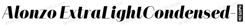 Alonzo ExtraLightCondensed字体转换